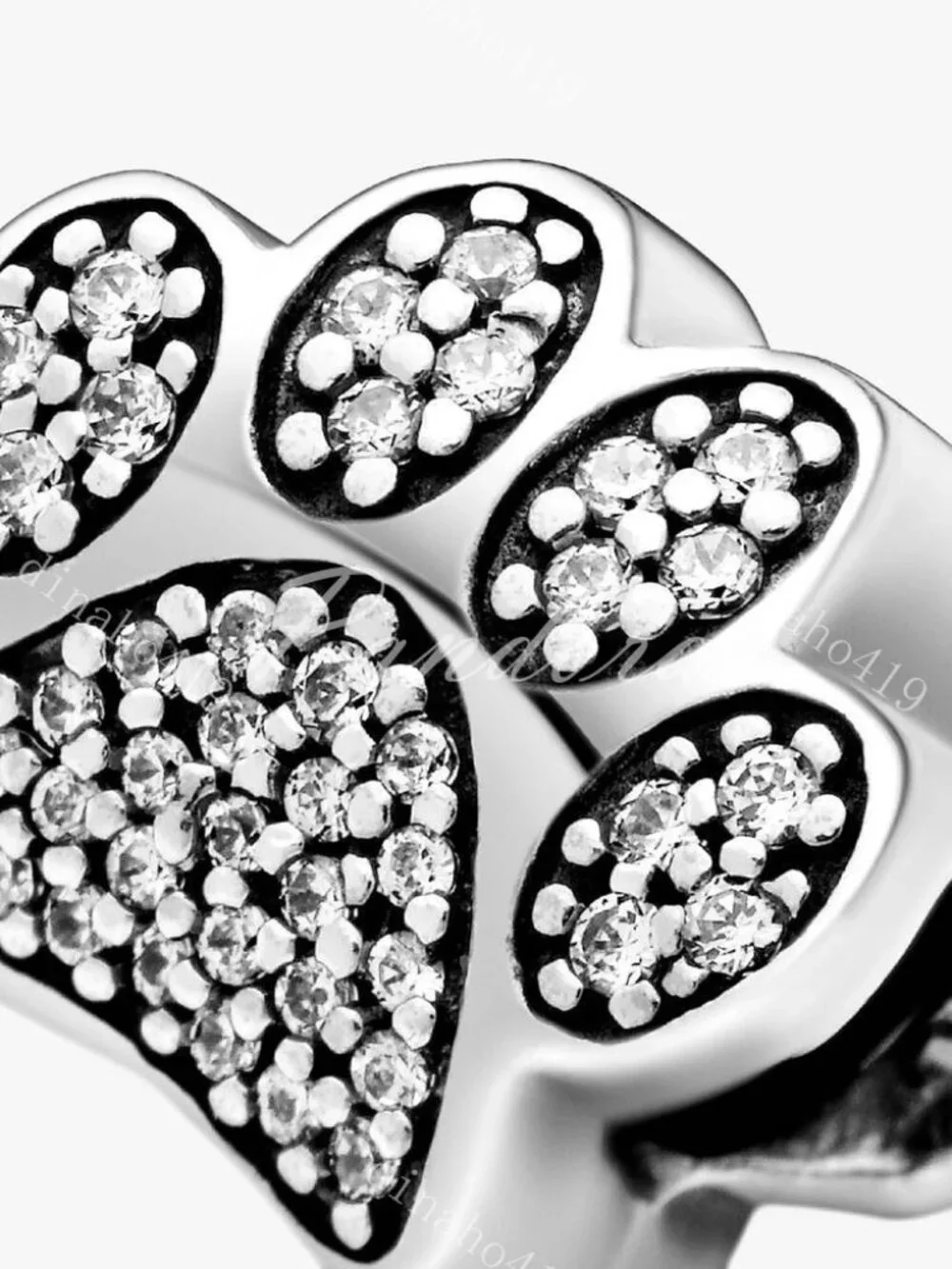 Pandora Sparkling Paw Print Charm